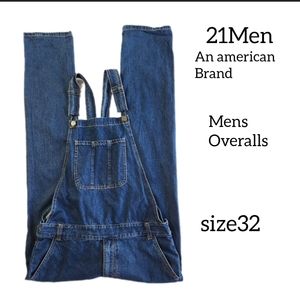 21MEN AN AMERICAN BRAND MENS OVERALLS SIZE 32 PRE OWNED